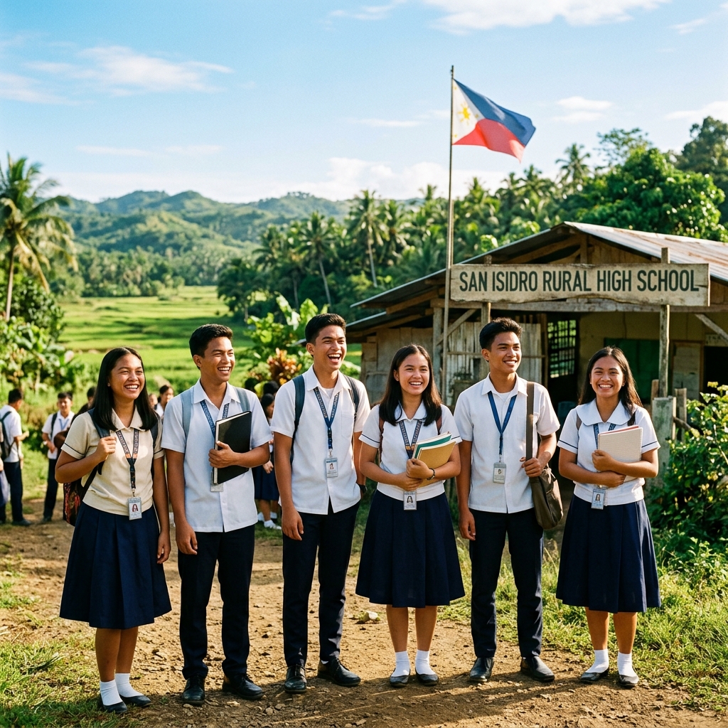 Filipino high school students